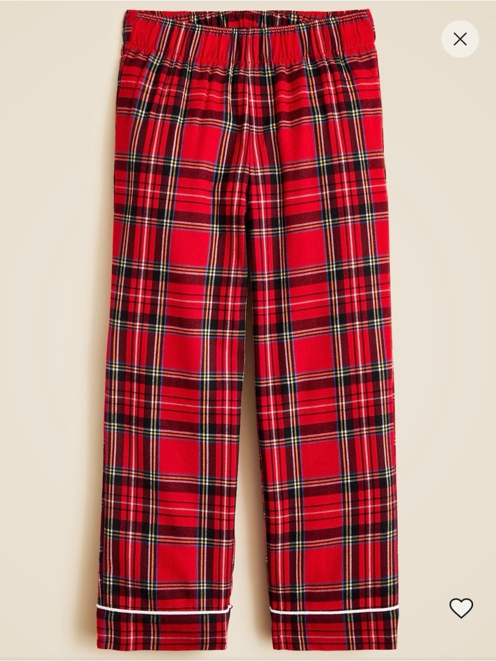 Crewcuts Red Plaid Pajama Bottoms